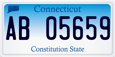 CT license plate AB05659