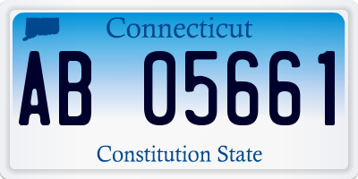 CT license plate AB05661
