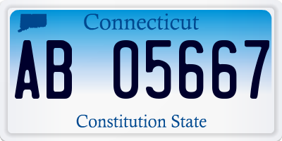 CT license plate AB05667