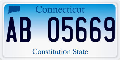 CT license plate AB05669