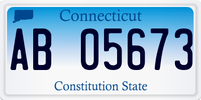 CT license plate AB05673