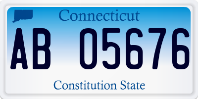 CT license plate AB05676