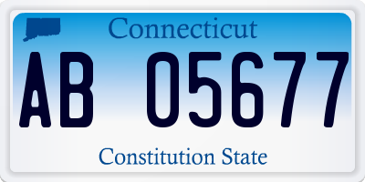 CT license plate AB05677