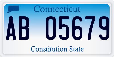 CT license plate AB05679