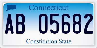 CT license plate AB05682