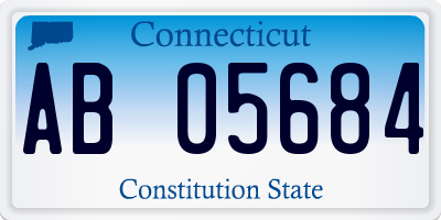 CT license plate AB05684