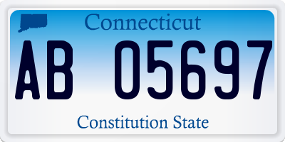 CT license plate AB05697