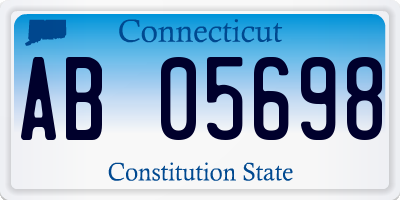 CT license plate AB05698