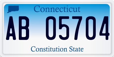 CT license plate AB05704