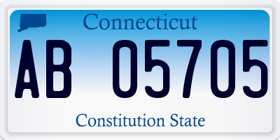 CT license plate AB05705