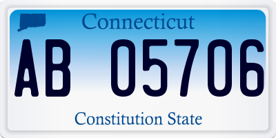 CT license plate AB05706