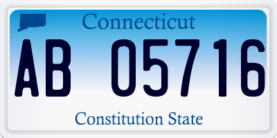 CT license plate AB05716