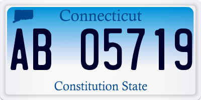 CT license plate AB05719