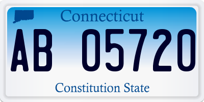 CT license plate AB05720