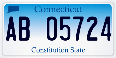 CT license plate AB05724
