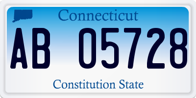 CT license plate AB05728