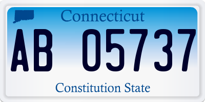 CT license plate AB05737