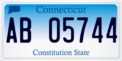 CT license plate AB05744