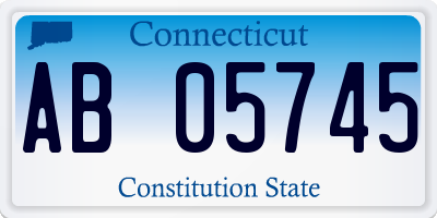 CT license plate AB05745