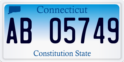 CT license plate AB05749