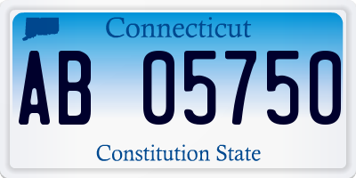 CT license plate AB05750