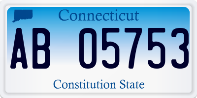 CT license plate AB05753