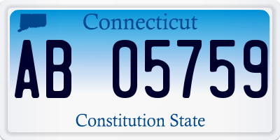 CT license plate AB05759
