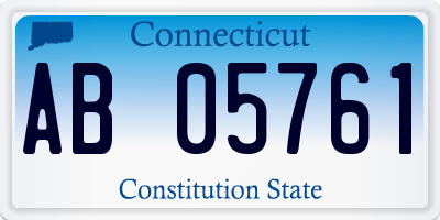 CT license plate AB05761
