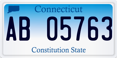 CT license plate AB05763
