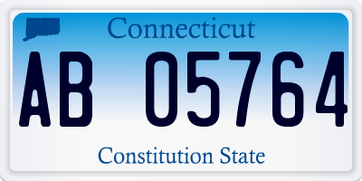 CT license plate AB05764