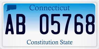 CT license plate AB05768