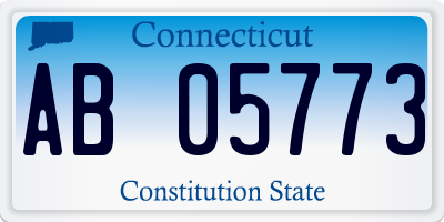 CT license plate AB05773