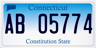 CT license plate AB05774