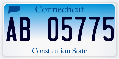 CT license plate AB05775