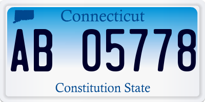 CT license plate AB05778