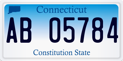 CT license plate AB05784
