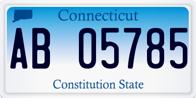 CT license plate AB05785