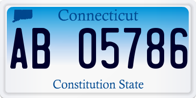 CT license plate AB05786