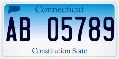 CT license plate AB05789