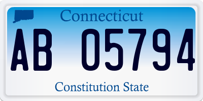 CT license plate AB05794