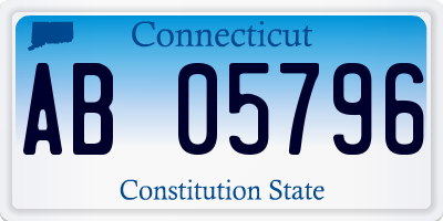 CT license plate AB05796