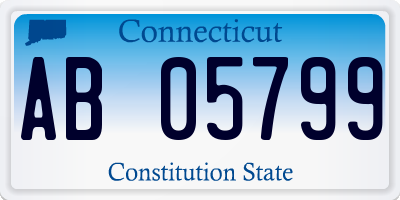 CT license plate AB05799
