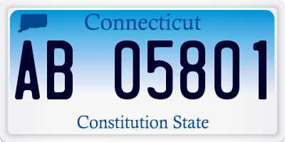 CT license plate AB05801