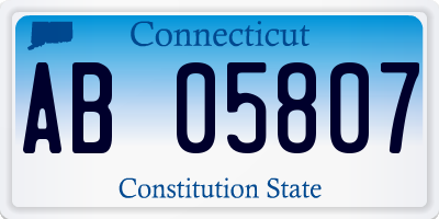 CT license plate AB05807
