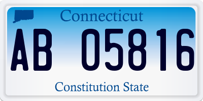CT license plate AB05816
