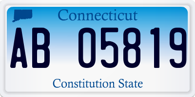 CT license plate AB05819