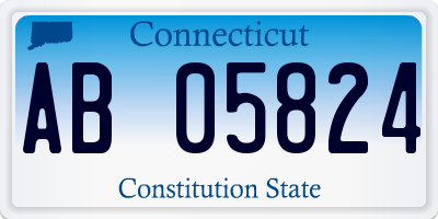 CT license plate AB05824