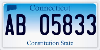 CT license plate AB05833