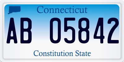 CT license plate AB05842