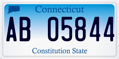 CT license plate AB05844